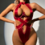 Picture of Ultimate Temptation: Strappy Halter Lingerie Teddy - Available in Seven Colors